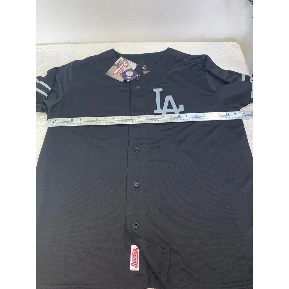 Stitches Los Angeles Dodgers MLB‎ Baseball Jersey Black White Mens XL New OOP